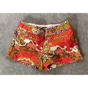 J.Crew Shorts Colorful Abstract Print Cotton/Spandex Blend Size 4